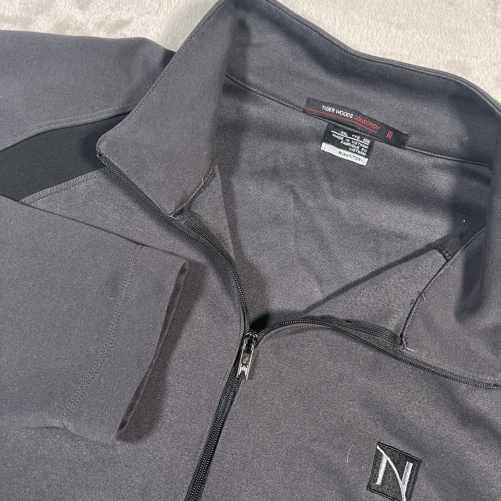 Nike Tiger Woods Collection 1/4 Zip Golf Long‎ Sleeve Pullover Mens XXL Gray